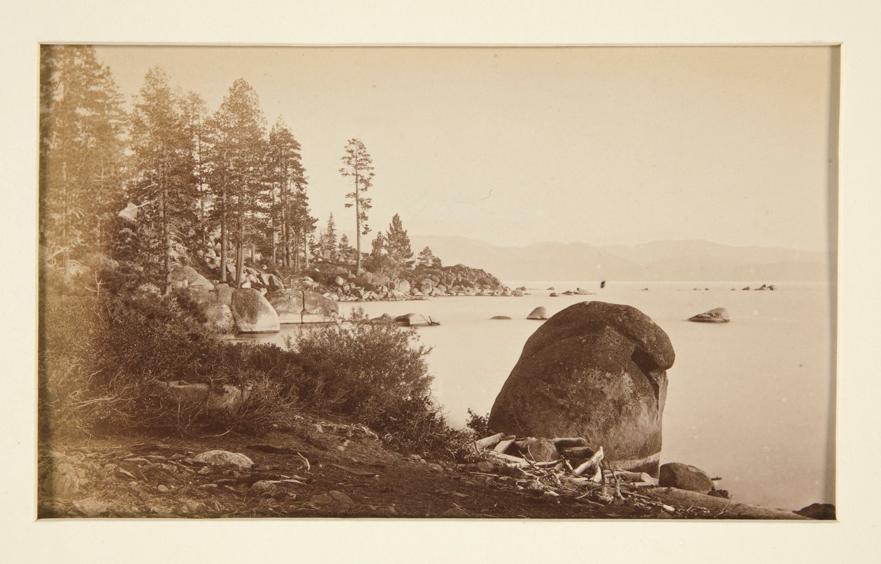 Four Railroad Scenes and Four Views of Lake Tahoe: Lake Tahoe from Artist Point by Carleton E. Watkins