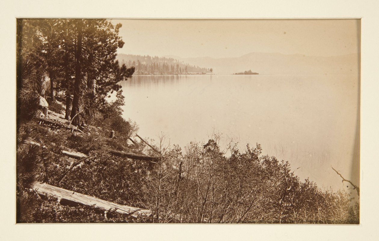Four Railroad Scenes and Four Views of Lake Tahoe: Lake Tahoe from Artist Rocks by Carleton E. Watkins