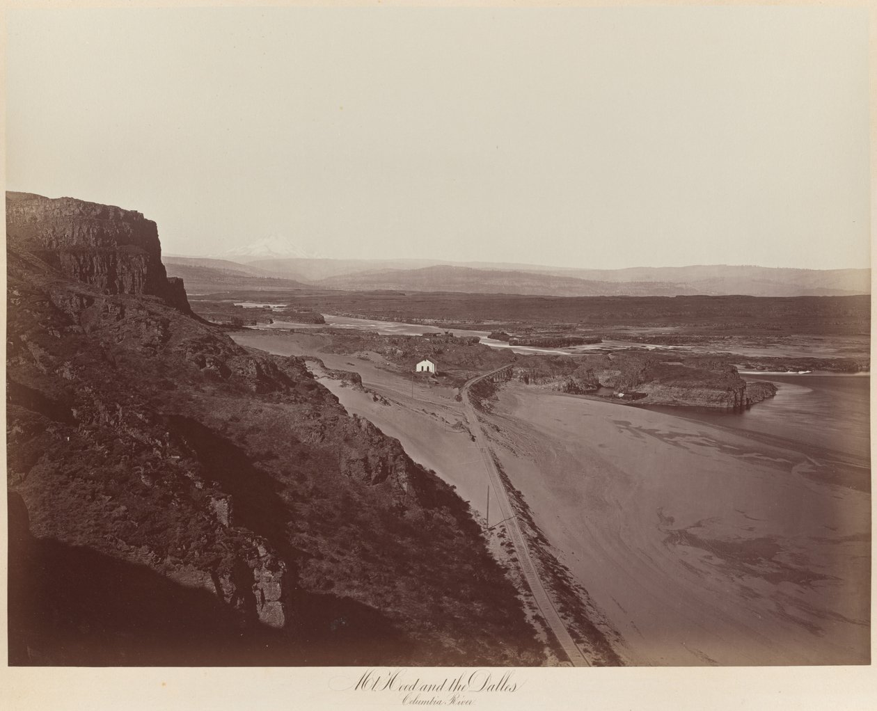 Mt. Hood and the Dalles, Columbia River by Carleton E. Watkins