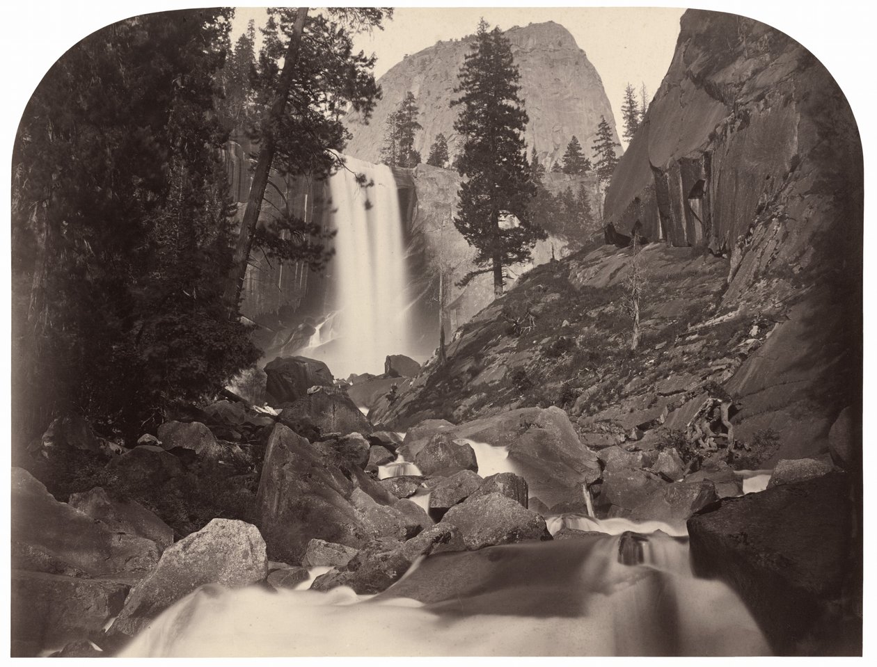 Piwyac, Vernal Fall, 300 feet, Yosemite by Carleton E. Watkins