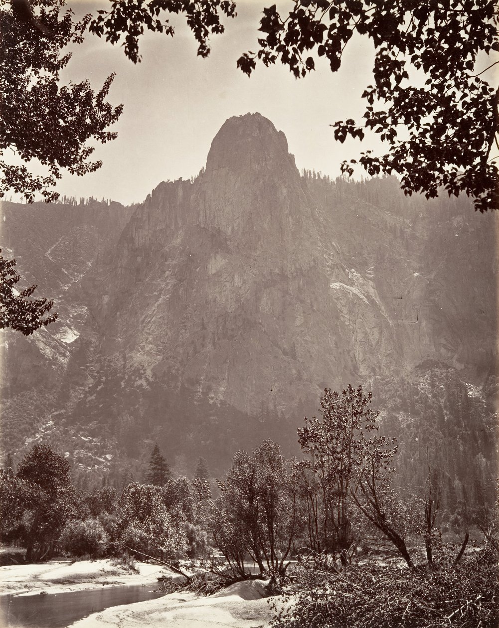Sentinel Rock, Yosemite, ca. 1872, printed ca. 1876 by Carleton E. Watkins.