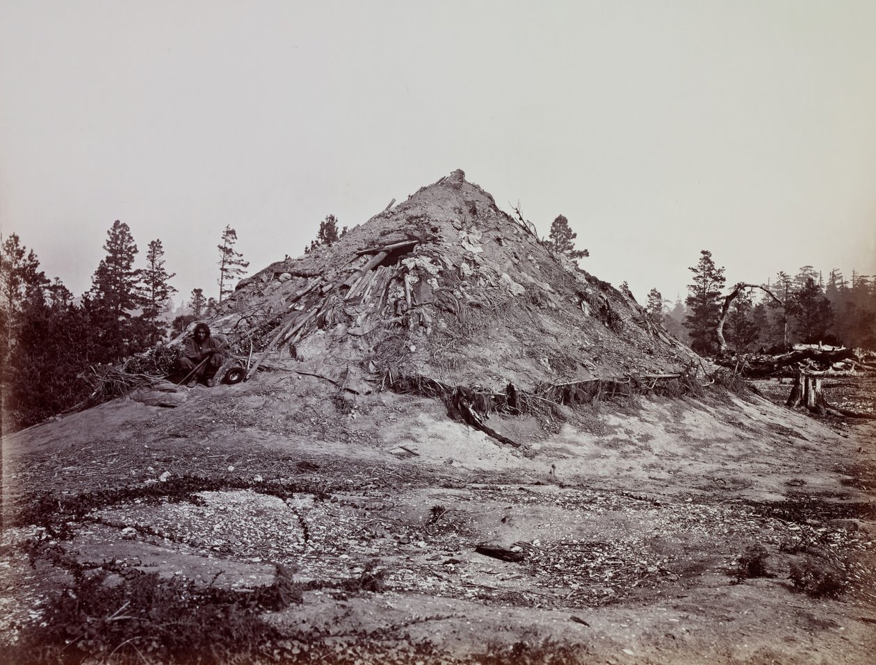 Indian Sweat House, Mendocino County, California by Carleton Emmons Watkins