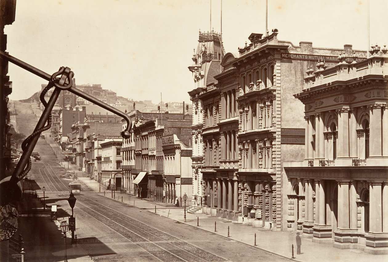 North Side of California Street, 1864, printed ca. 1876 by Carleton Emmons Watkins
