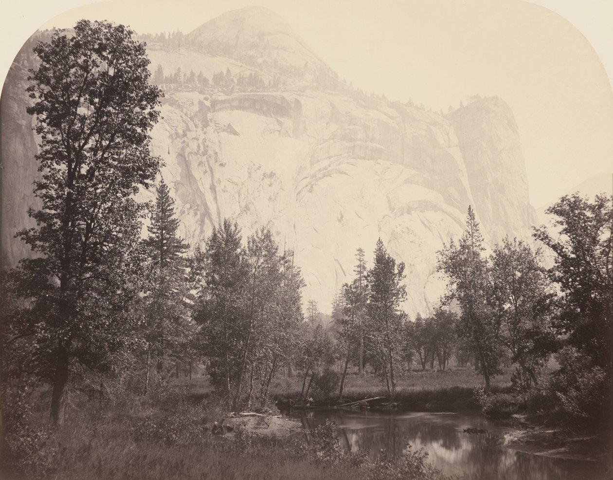 River View of the Royal Arches, Yosemite, 1861 by Carleton Emmons Watkins