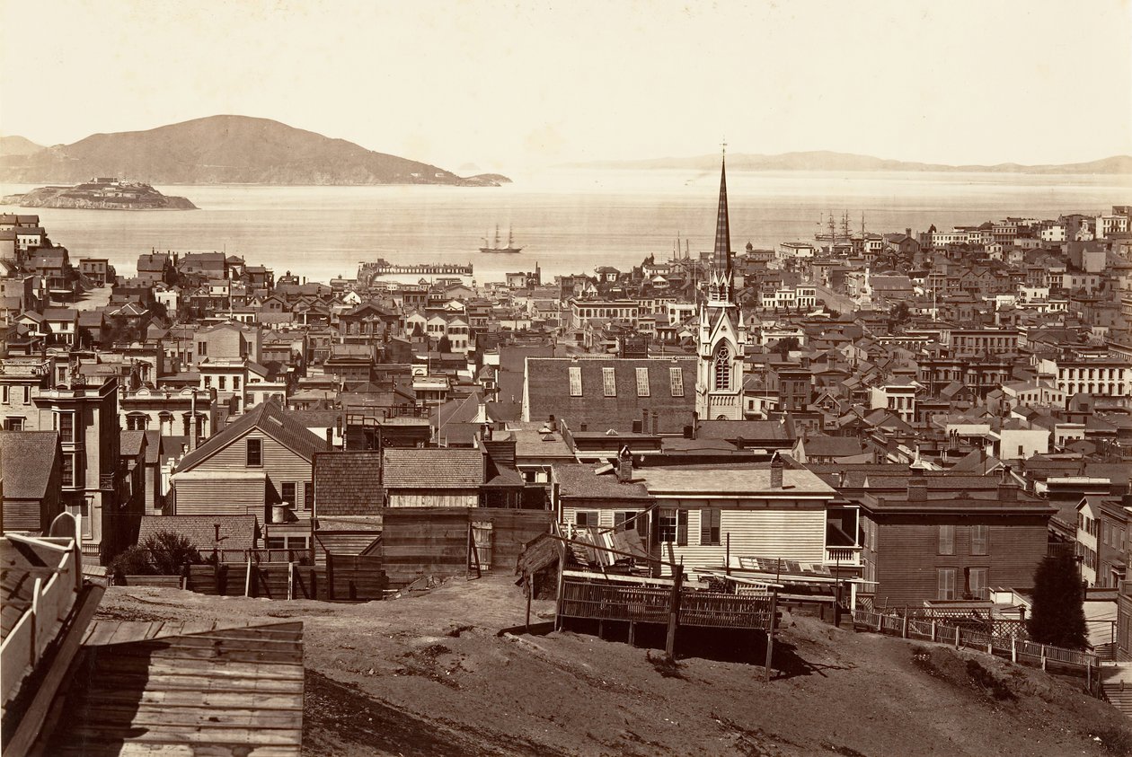 San Francisco, from California and Powell Street by Carleton Emmons Watkins