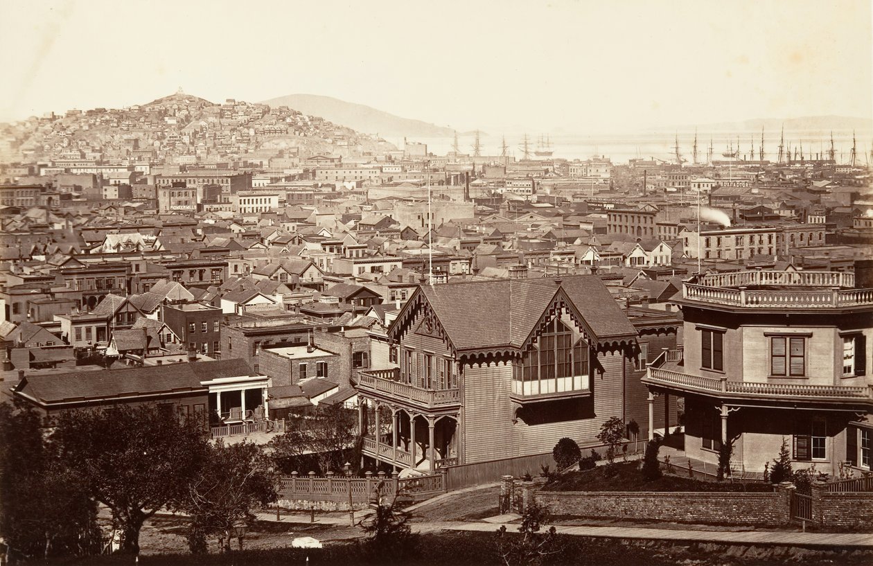 San Francisco, from Rincon Hill, 1864, printed ca. 1876 by Carleton Emmons Watkins