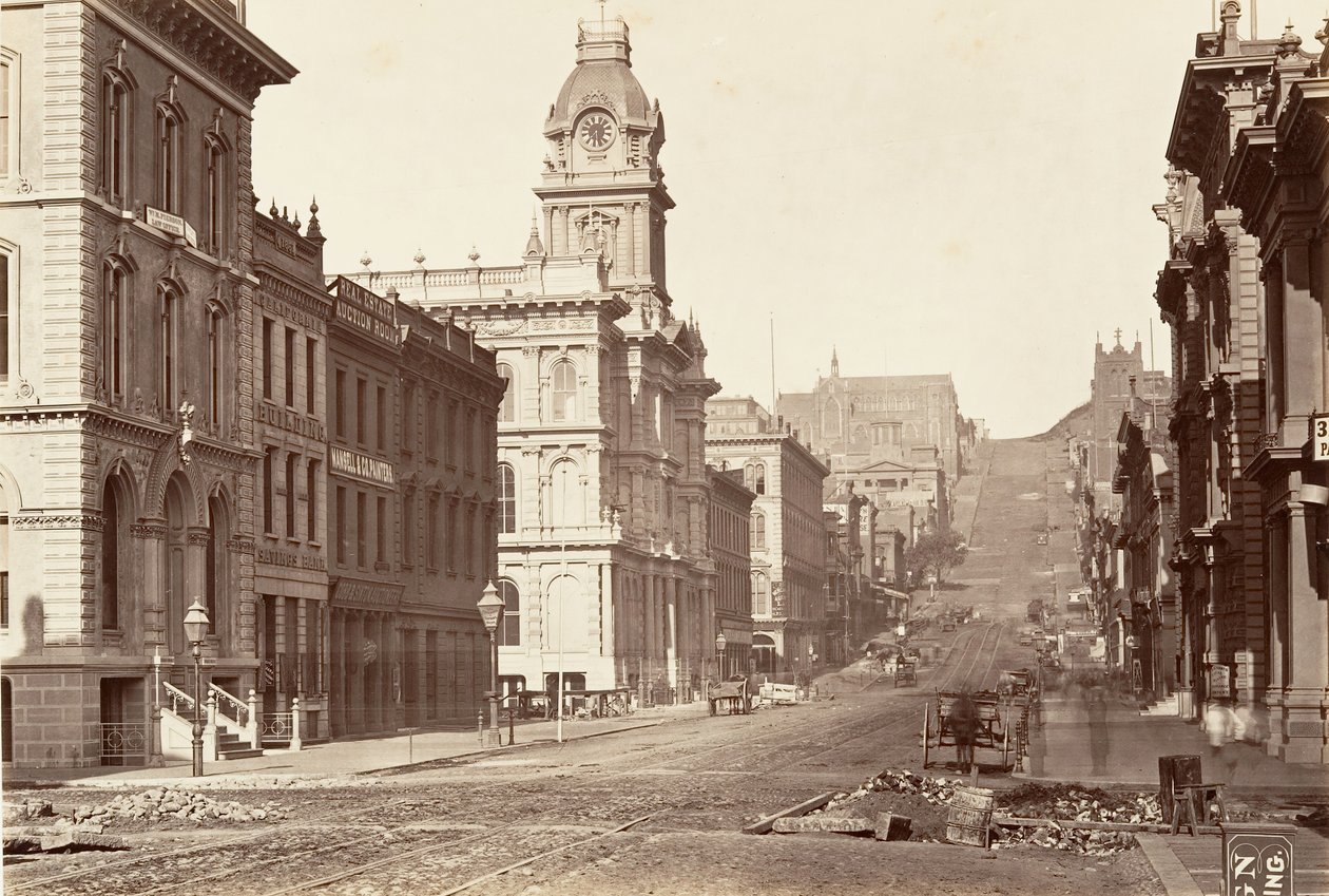 South Side of California Street, 1864, printed ca. 1876 by Carleton Emmons Watkins