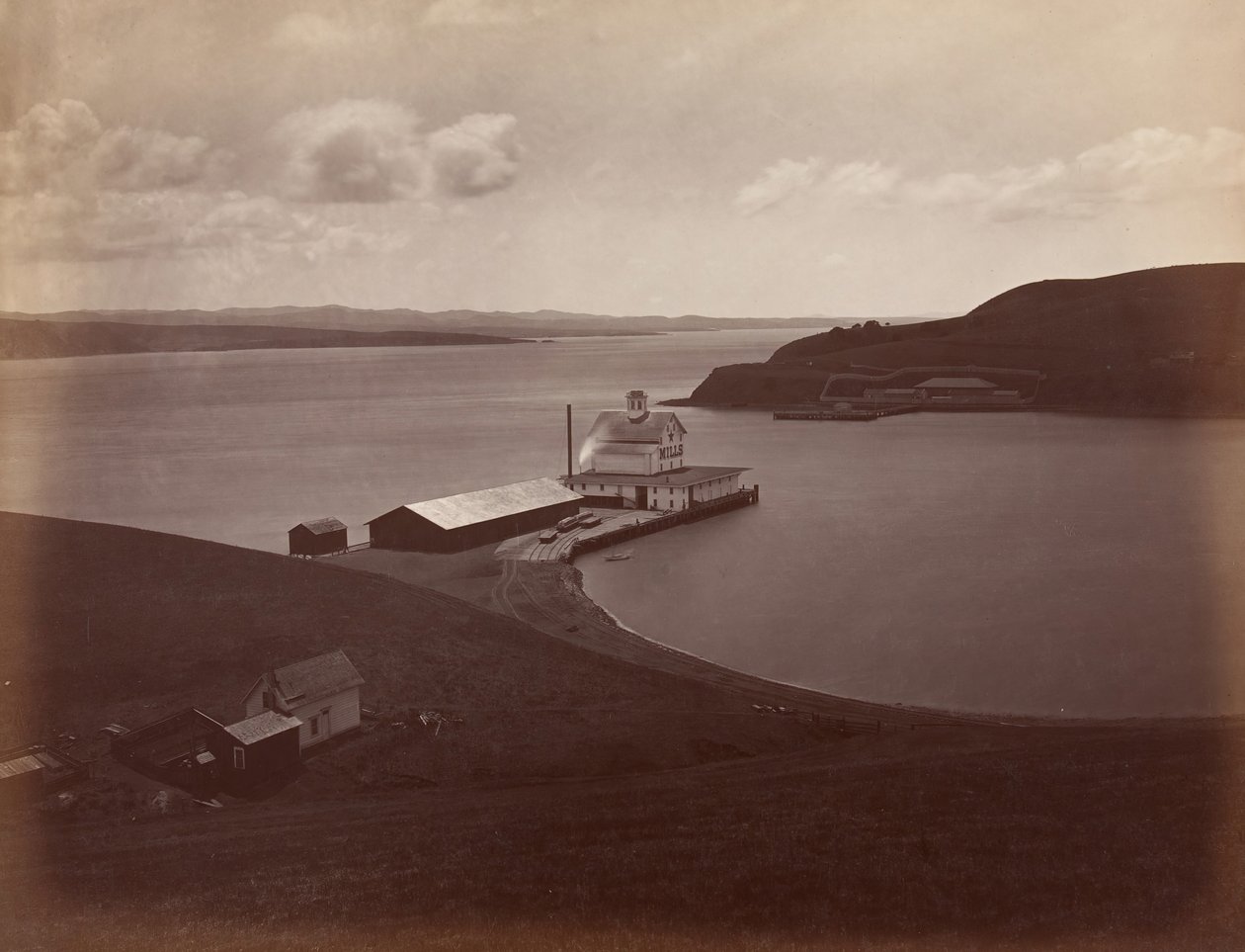 Strait of Carquennes, from South Vallejo, 1868-69 by Carleton Emmons Watkins