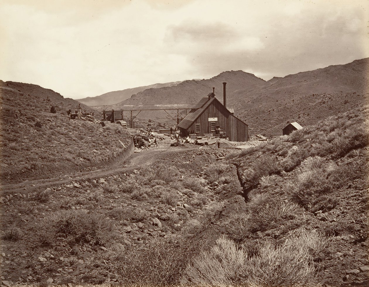 Sutro Tunnel Shaft No. 3, 1875, printed ca. 1876 by Carleton Emmons Watkins