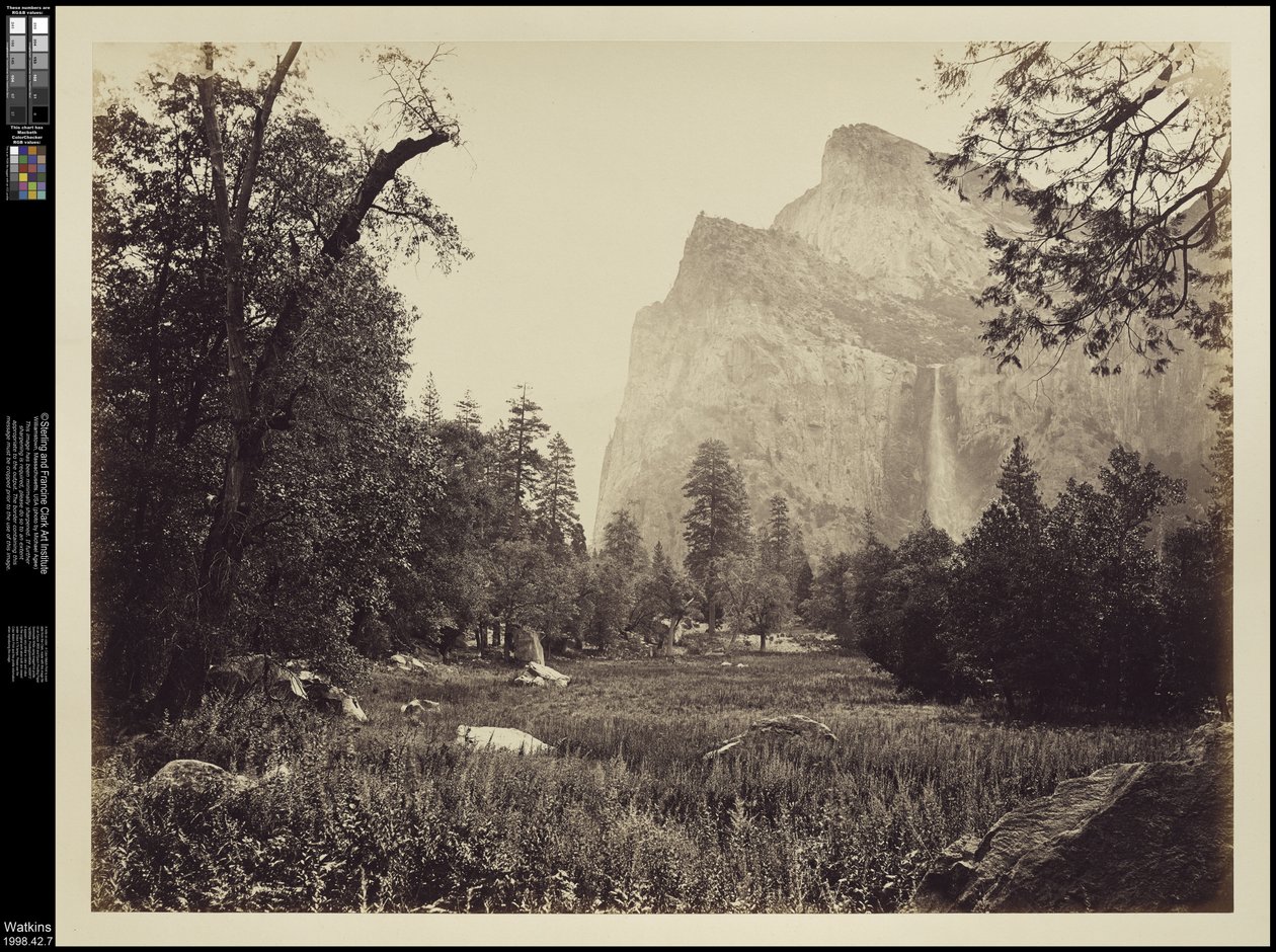The Bridal Veil, 900 ft. Yosemite, c.1865 by Carleton E. Watkins