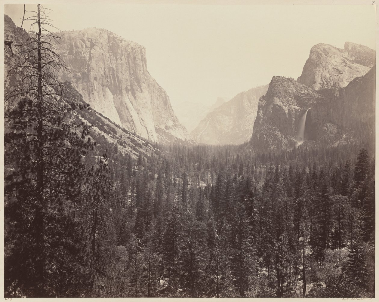 The Yosemite Valley from the Mariposa Trail, 1865-1866 by Carleton Emmons Watkins