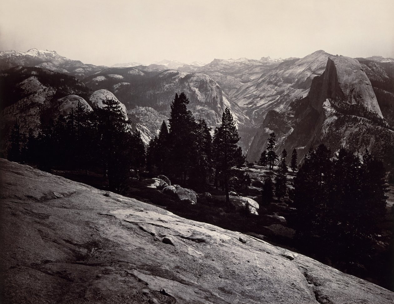 View from the Sentinel Dome, Yosemite by Carleton Emmons Watkins