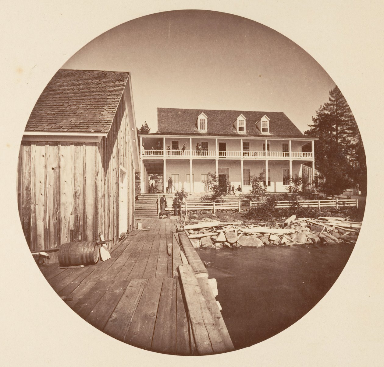 Warm Springs Hotel Lake Tahoe by Carleton Emmons Watkins