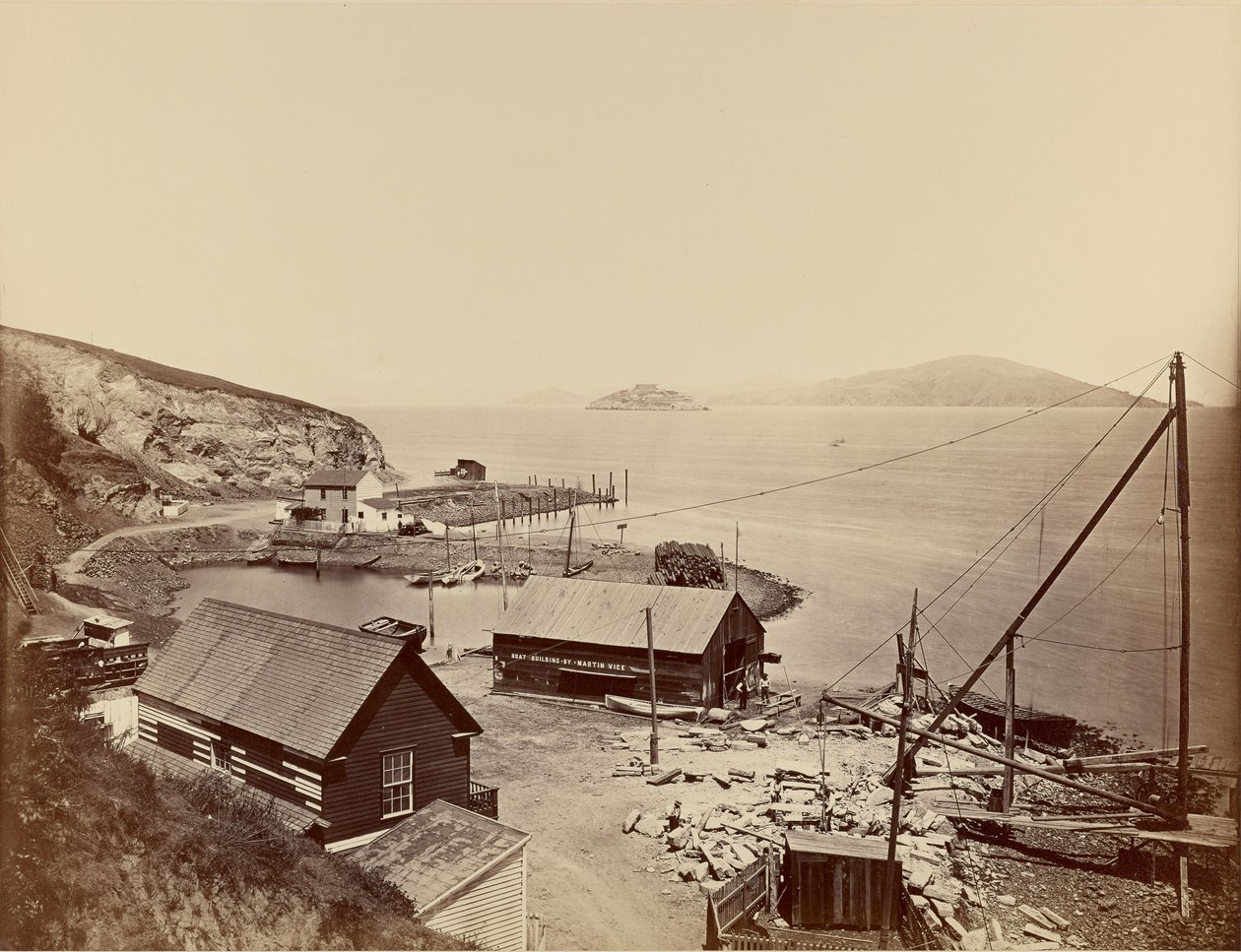 Alcatraz, From North Point by Carleton Watkins