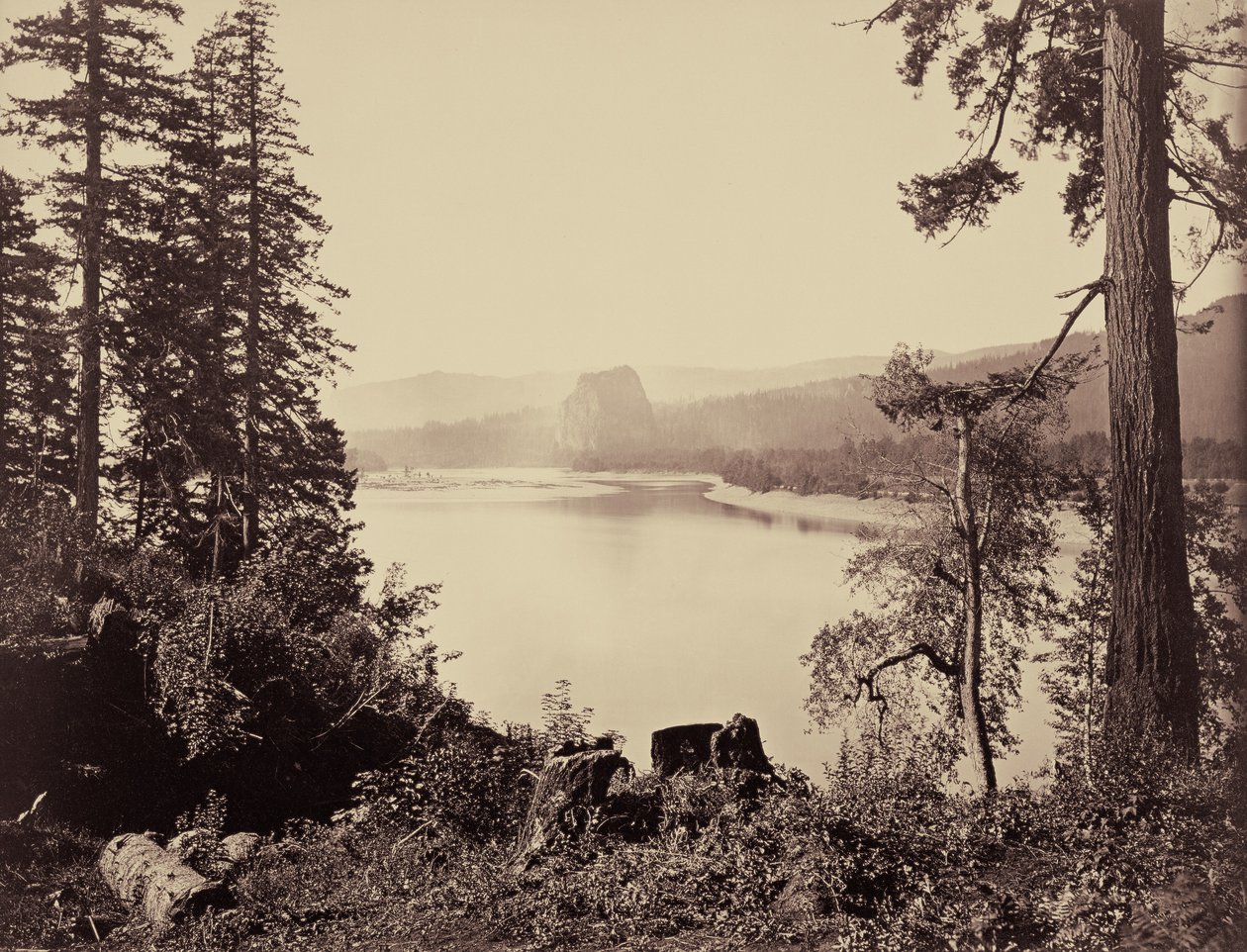 Castle Rock, Columbia River by Carleton Watkins