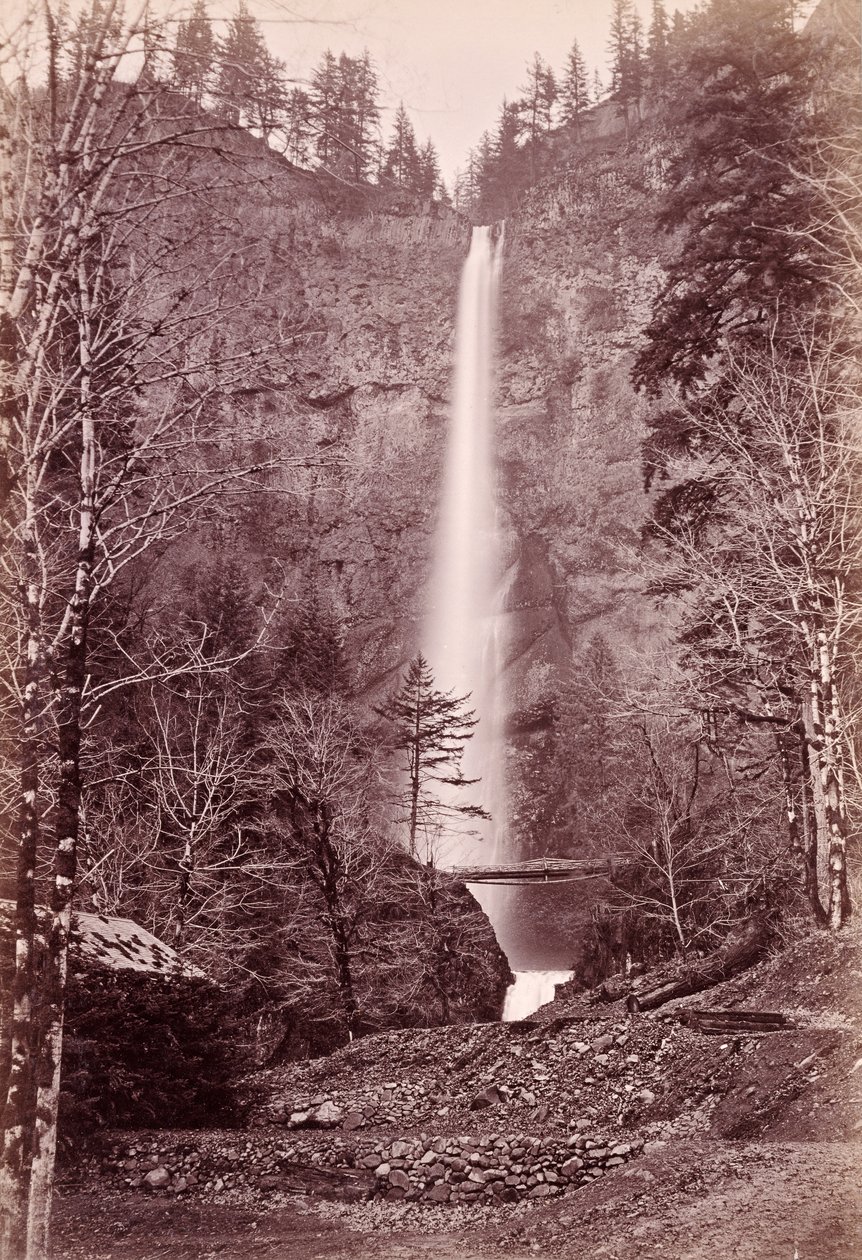 Multnomah Falls, 700 ft., Oregon by Carleton Watkins