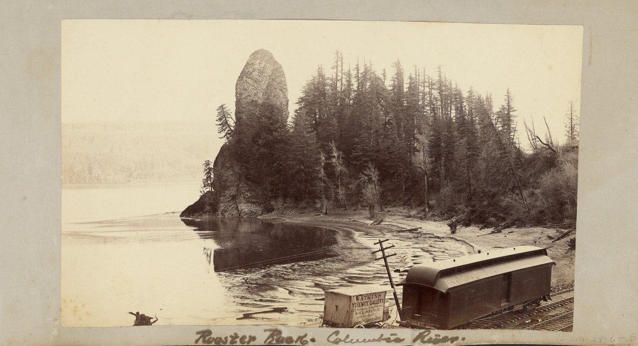 Rooster Rock, Columbia River by Carleton Watkins