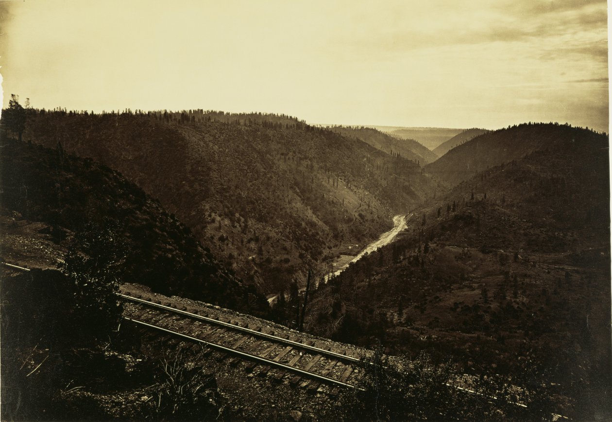 The Canyon of the American River, C.P.R.R. by Carleton Watkins