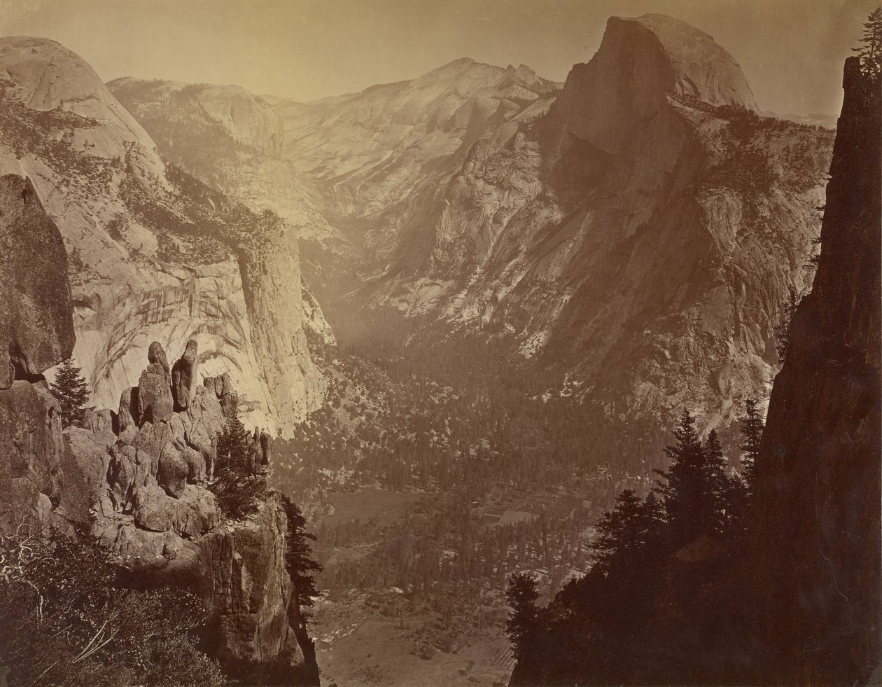 The Domes from Glacier Rock by Carleton Watkins