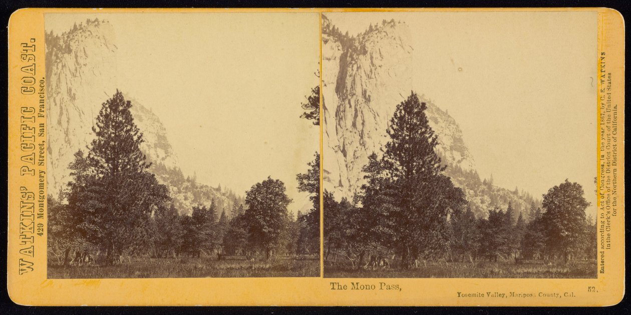 The Mono Pass, Yosemite Valley, Mariposa County, Cal by Carleton Watkins