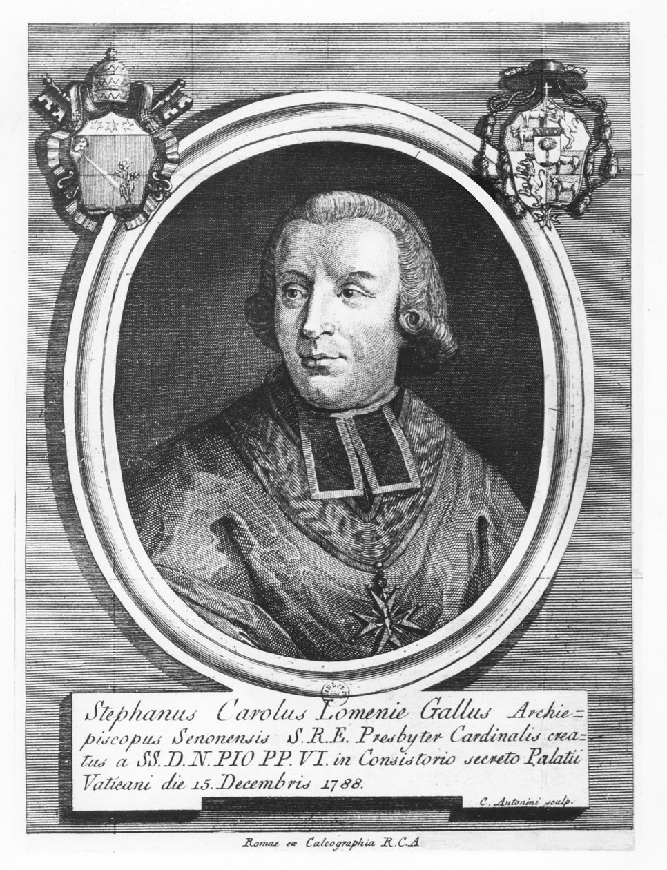 Étienne-Charles de Loménie de Brienne by Carlo Antonini