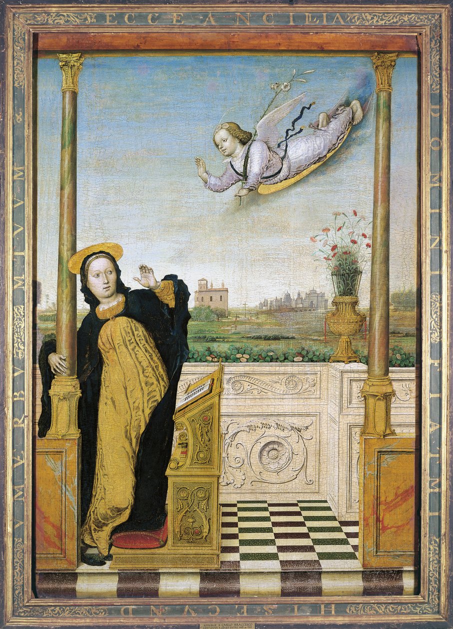Triptych, Central Panel: The Annunciation by Carlo Braccesco
