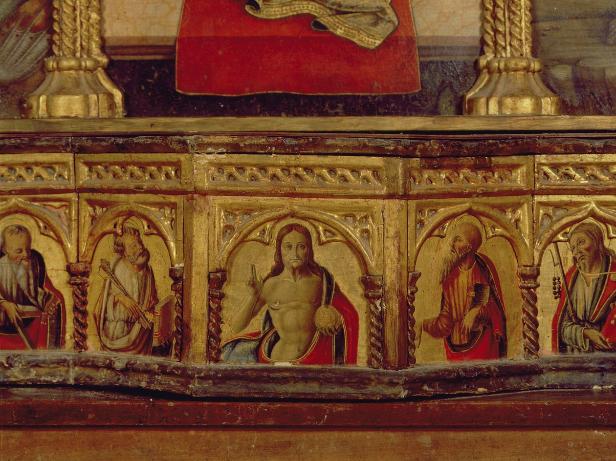 Christ with St. Peter and St. Paul (detail) by Carlo Crivelli