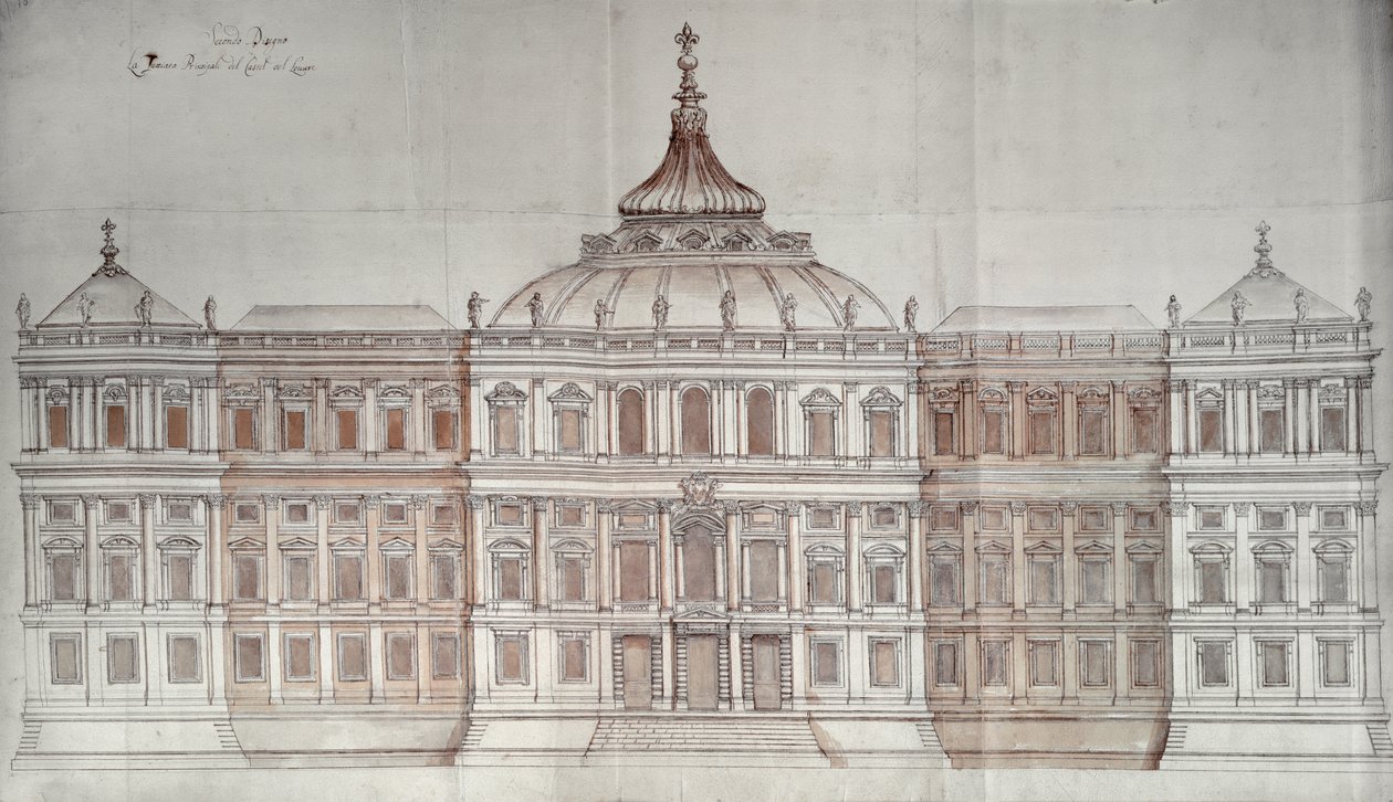Second Design for the Principal Facade of the Louvre by Carlo Rainaldi