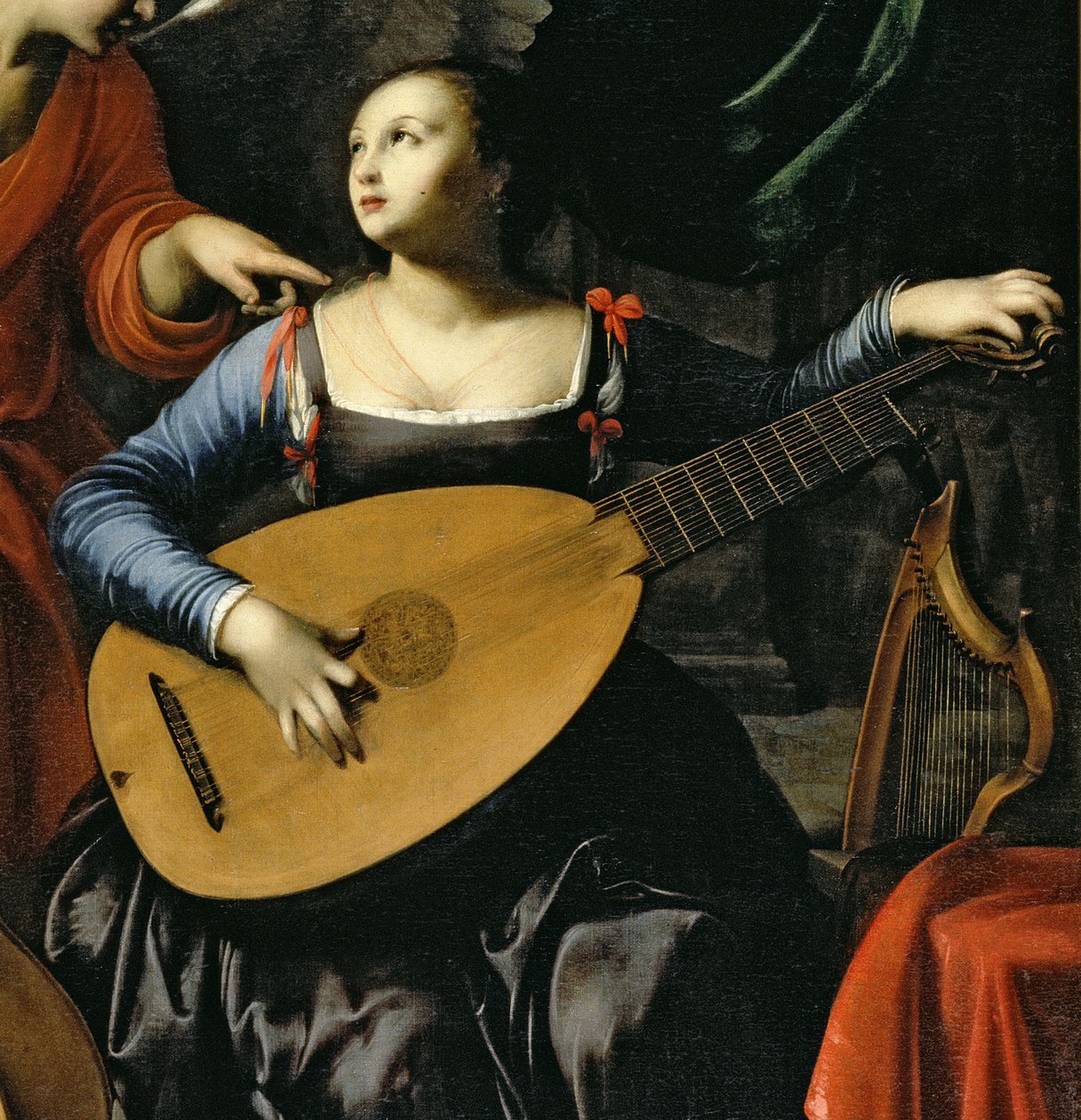 Saint Cecilia and the Angel (detail) by Carlo Saraceni