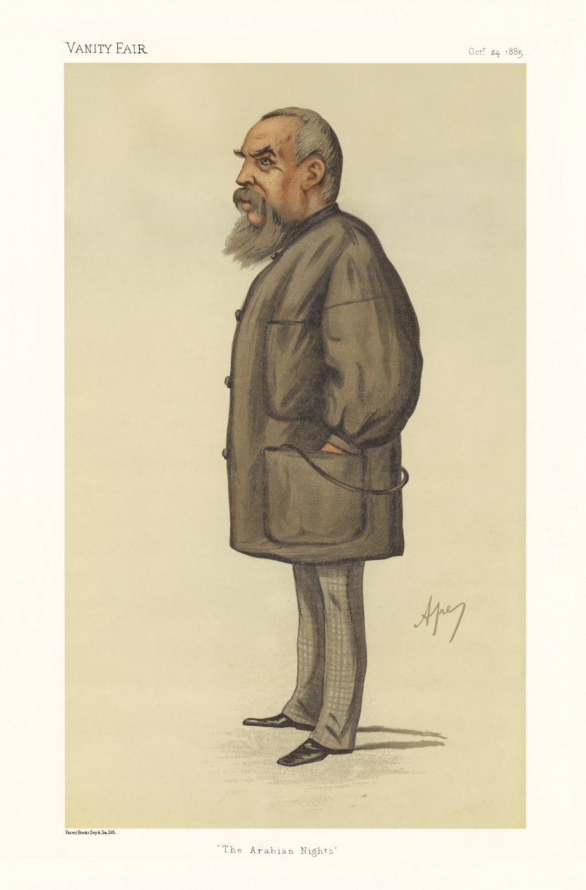 Captain Richard Francis Burton - portrait standing by Carlo (1839 89) Pellegrini