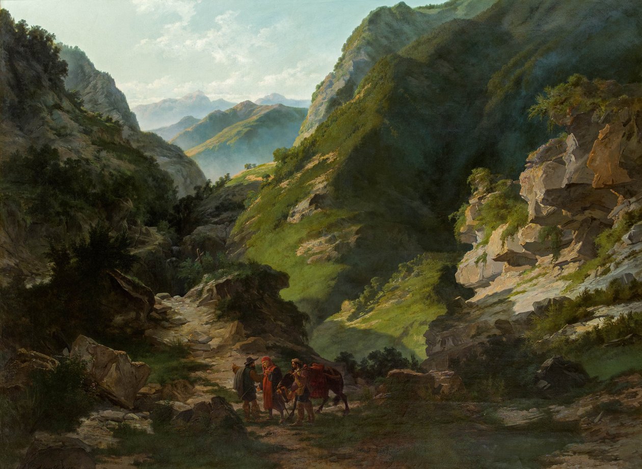 Travellers in the Mountains by Carlo Ademollo