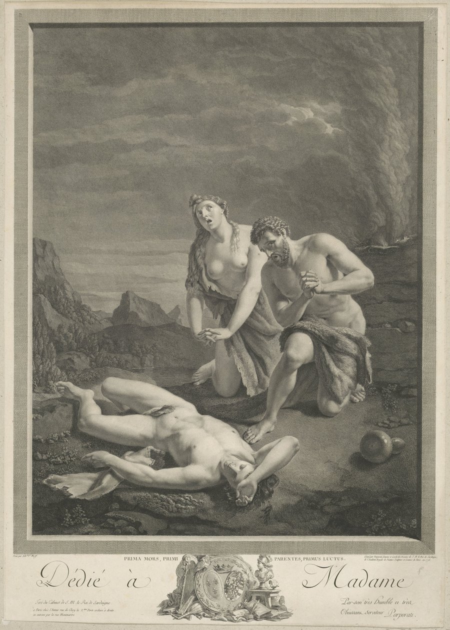 Adam and Eve by the Body of Abel by Carlo Antonio Porporati