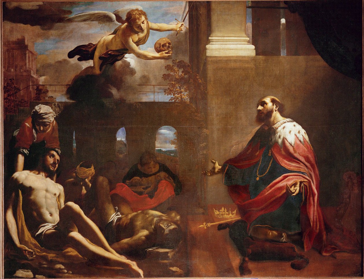 Saint Louis IX, King of France, Prays for the End of the Plague by Carlo Bononi