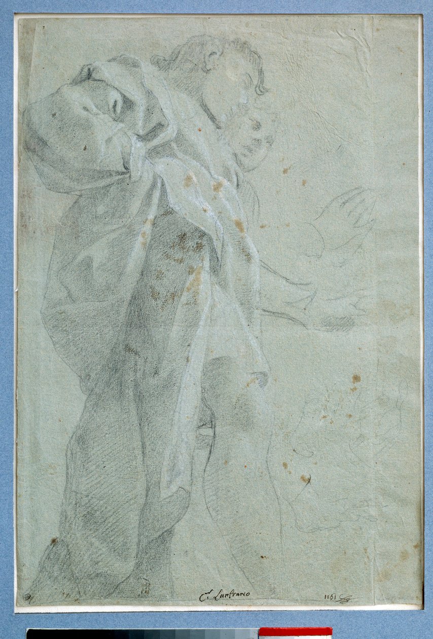 Two Men Standing Drapes by Carlo Bononi