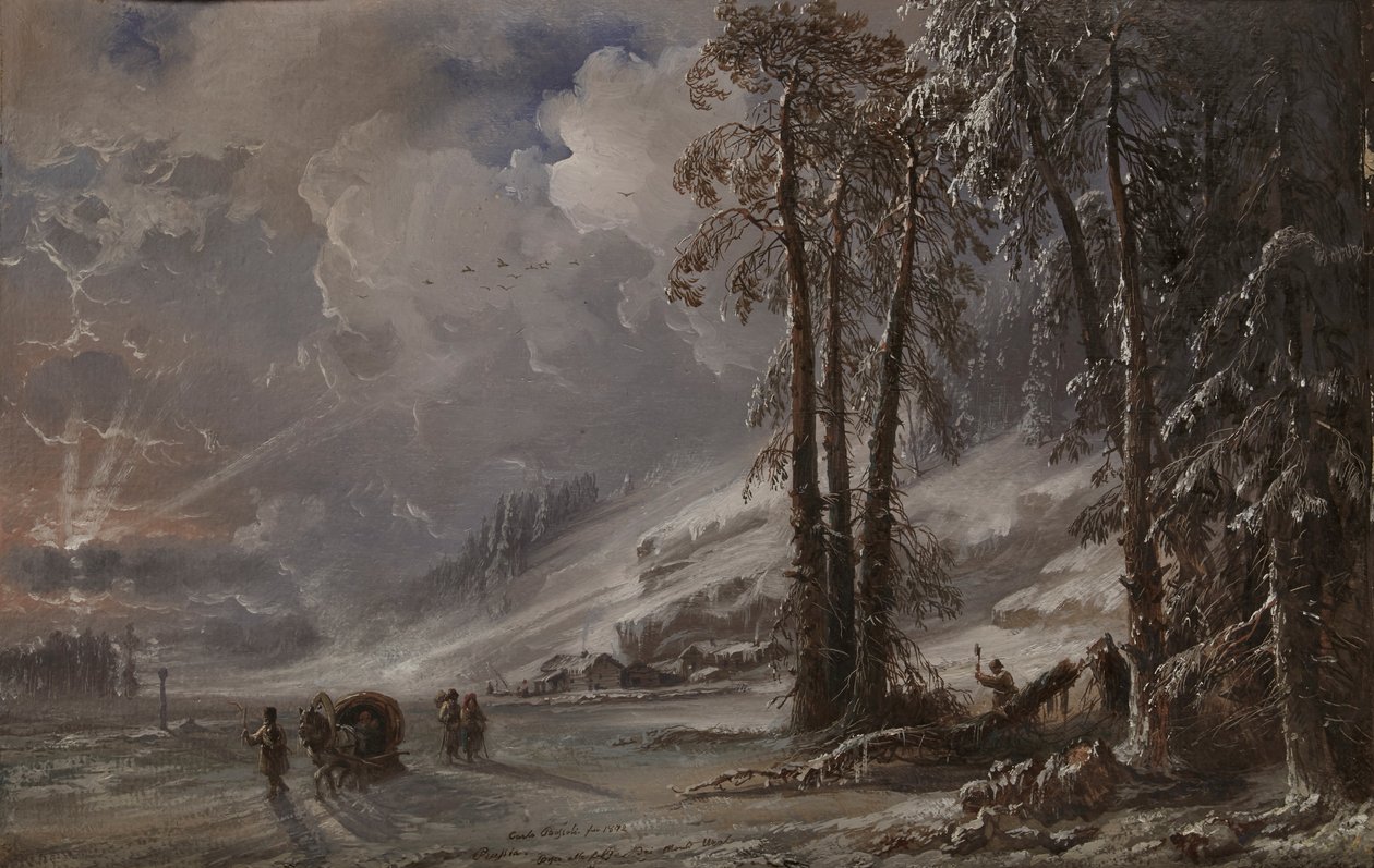 Forest at the foot of the Ural Mountains, 1872 by Carlo Bossoli