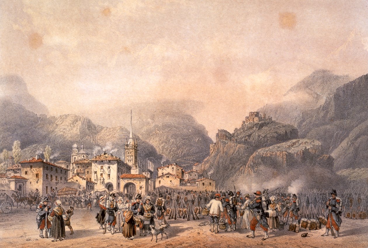 French camp at Susa in 1859 by Carlo Bossoli