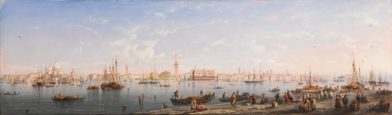 Panoramic View of Venice by Carlo Bossoli