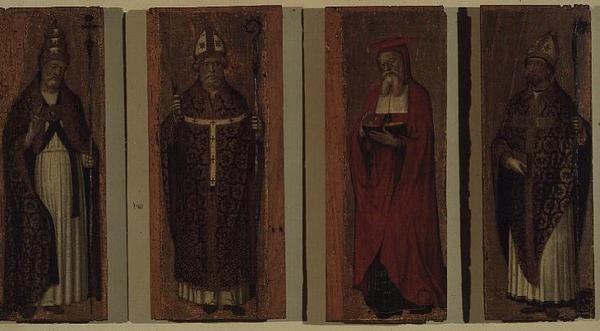 St. Gregory, St. Ambrose, St. Augustine, St. Jerome by Carlo Braccesco