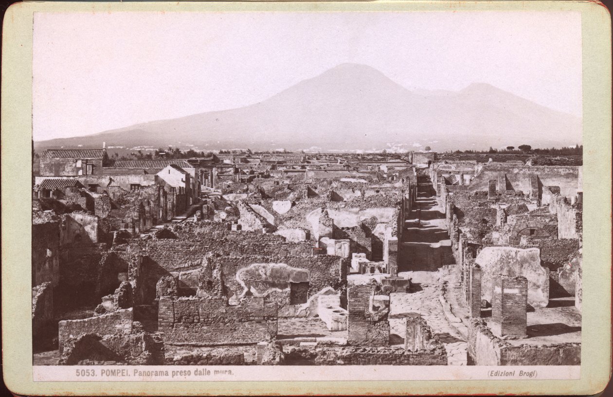 Panorama of Pompeii, ca 1880 by Carlo Brogi