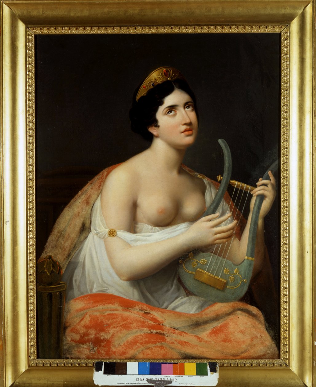 Portrait of Antonietta Fagnani Arese, beloved woman of Italian poet Ugo Foscolo. Painting by Carlo Bruni 19th century by Carlo Bruni