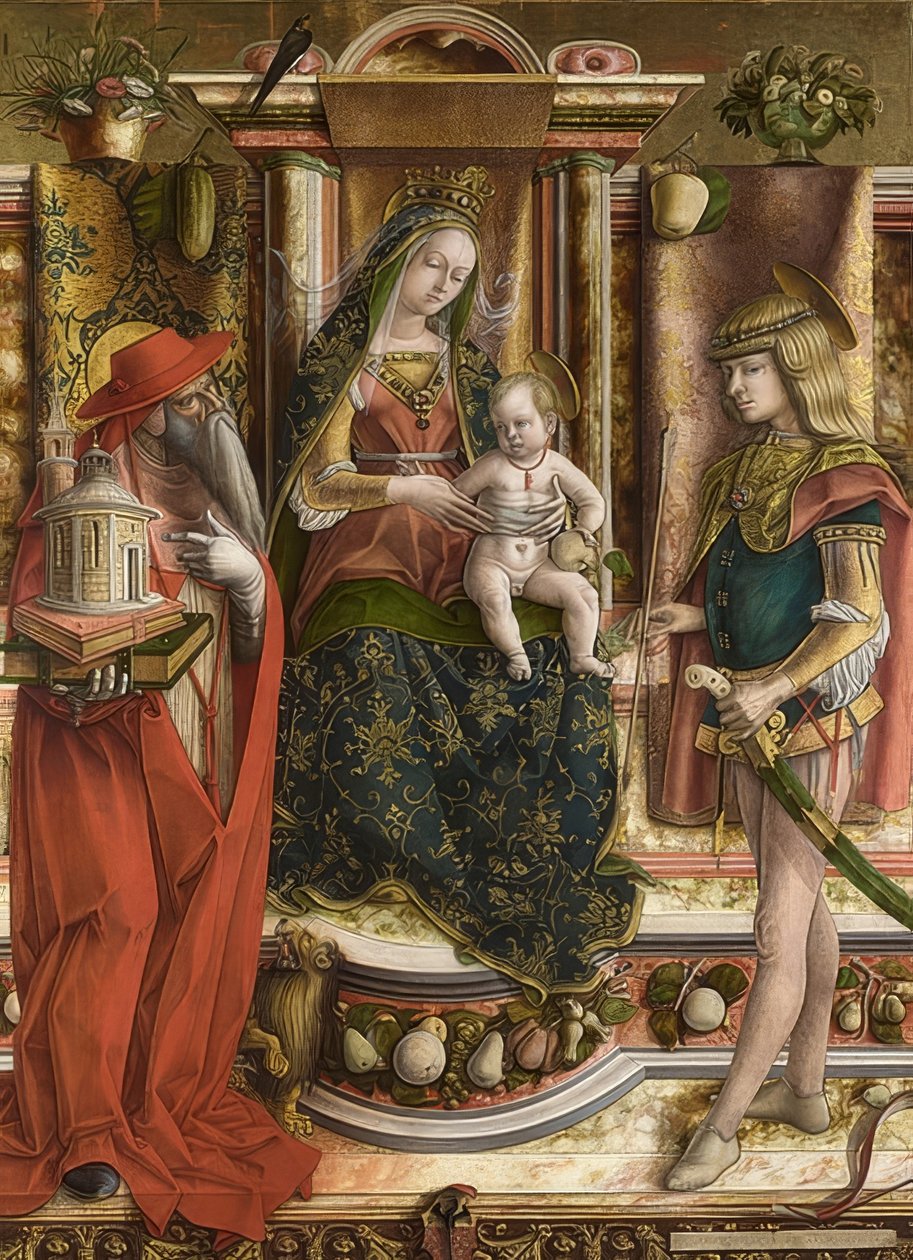 The Madonna of the Swallow (Madonna with the Swallow) by Carlo Crivelli