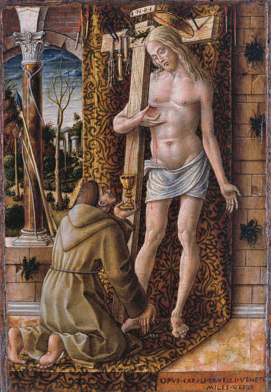 Saint Francis Collecting the Blood of Christ by Carlo Crivelli