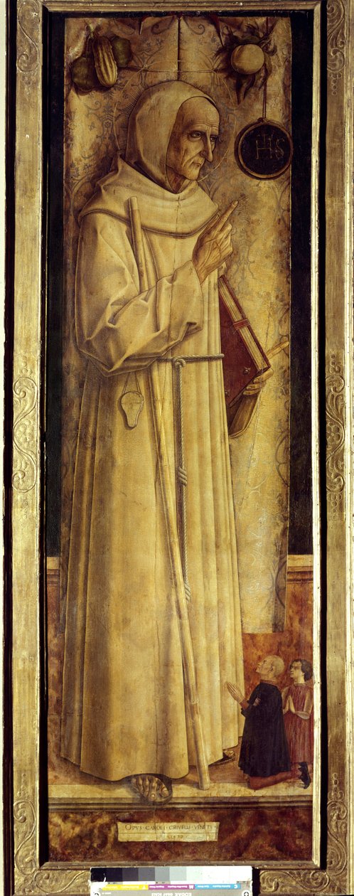 Santiago de la Marche and Two Donors Kneeling by Carlo Crivelli