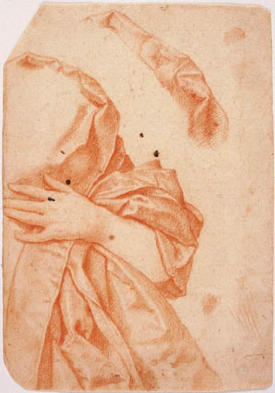 Drapery Study for the Left Half of a Female Half-Figure and a ...