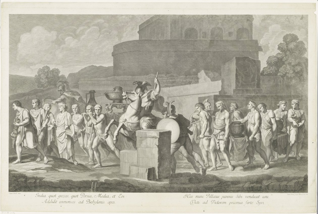 Procession of Men with War Booty by Carlo Faucci