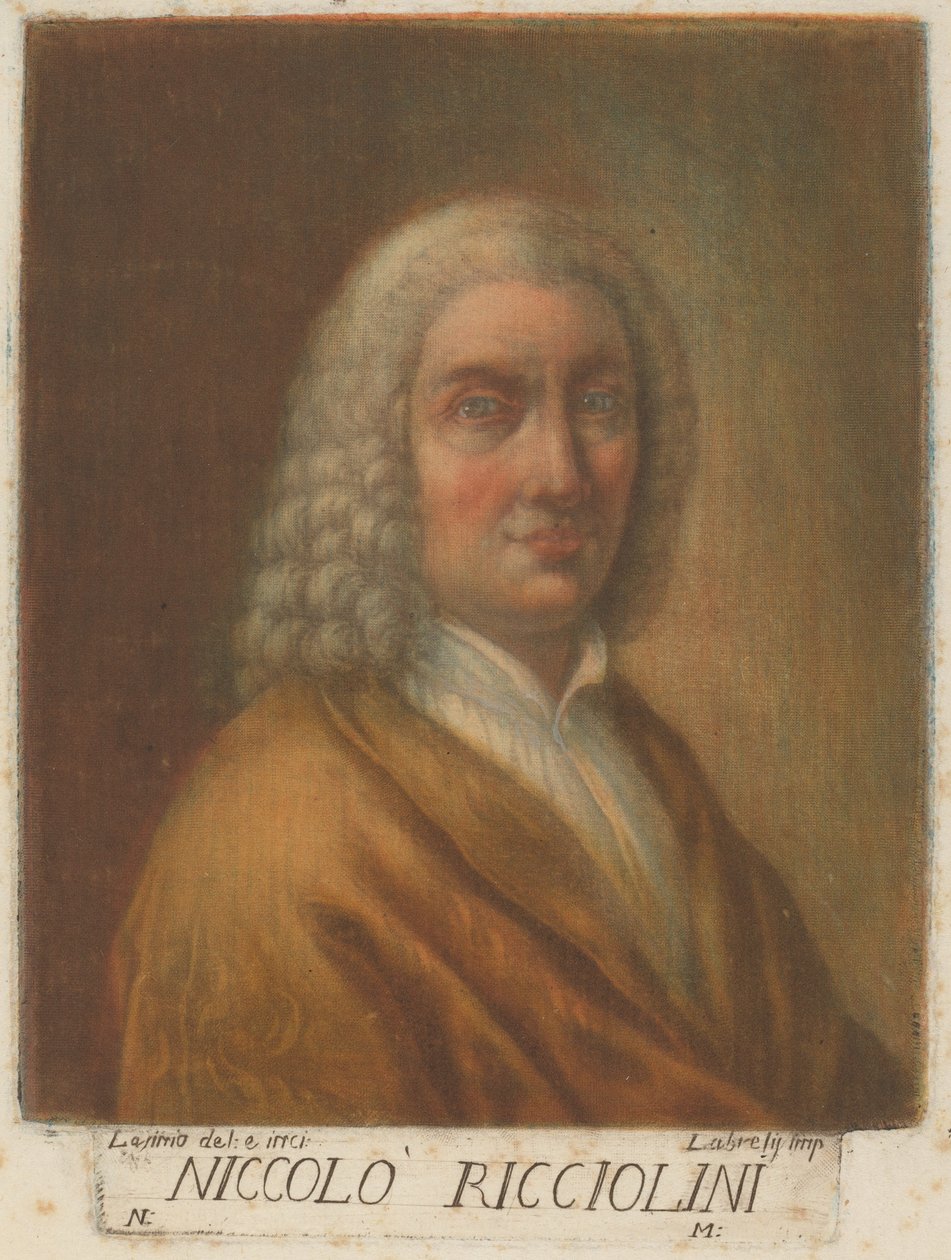 Niccolo Ricciolini, 1789 by Carlo Lasinio