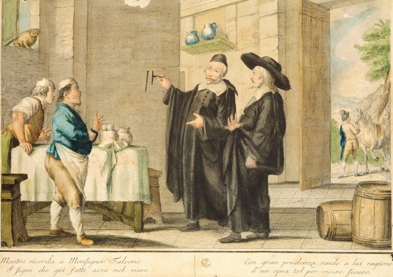 Priest Arlotto, by Carlo Lasinio, coloured engraving by Carlo Lasinio