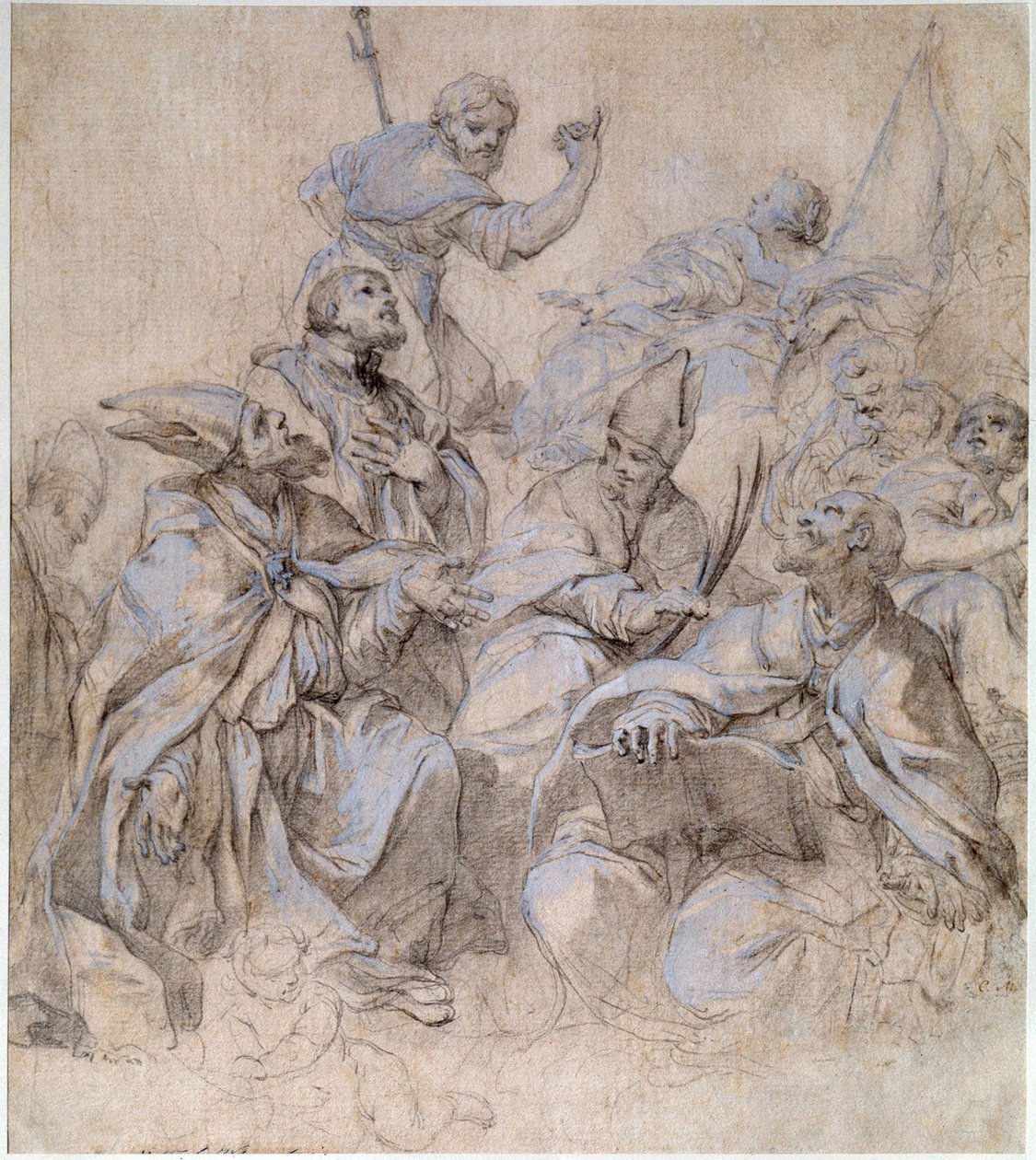 Sketch of a Fresco for the Santa Maria del Popolo Church in Rome by Carlo Maratta