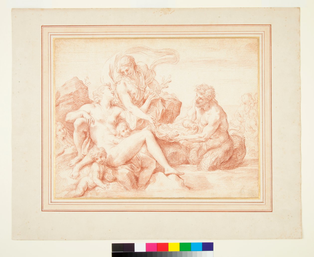 A Triton Bringing Gifts to Venus by Carlo Maratta or Maratti