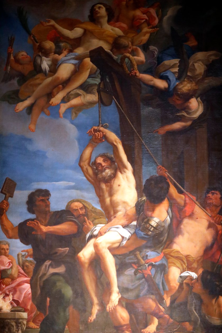 Blaise of Sebaste is Venerated as a Christian Saint and Martyr, Painting, Genoa, Italy by Carlo Maratta or Maratti